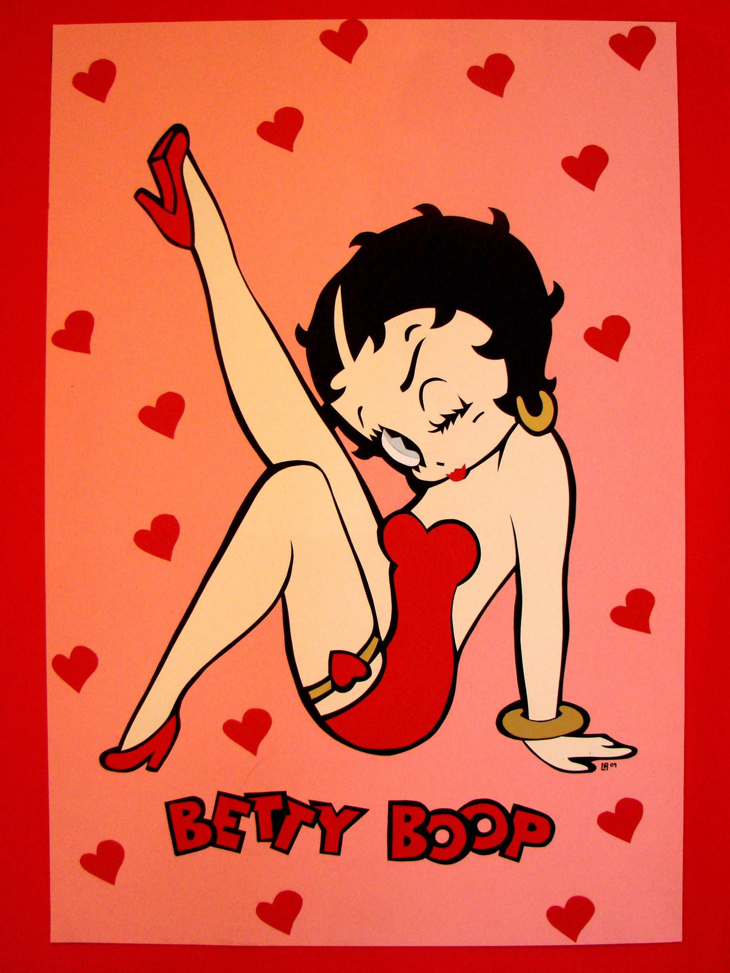 Betty Boop Valentine Art Background