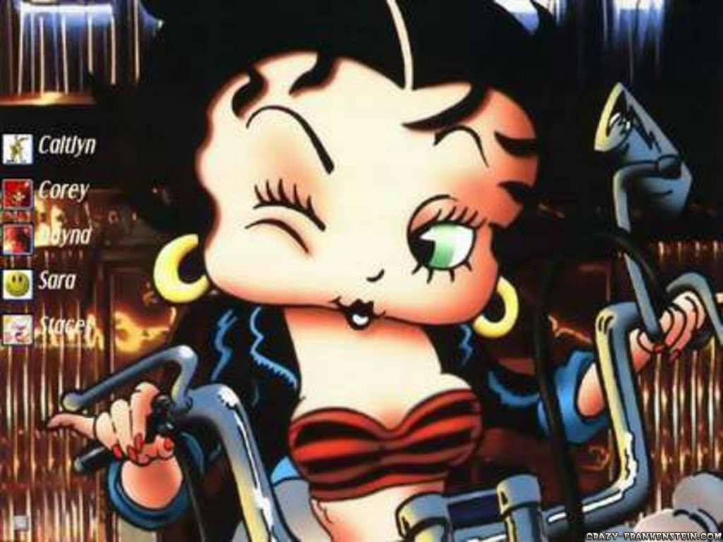 Betty Boop Vintage Motorcyclist