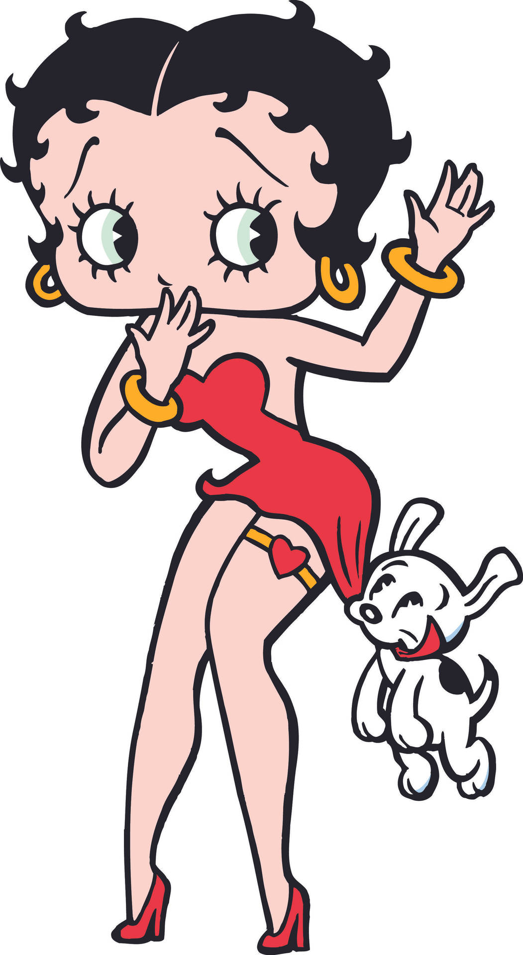 Betty Boop With Her Dog Background