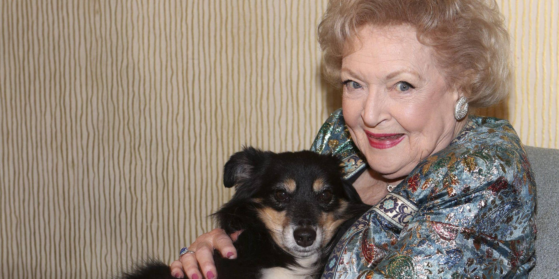 Betty White With Dog Cassidy