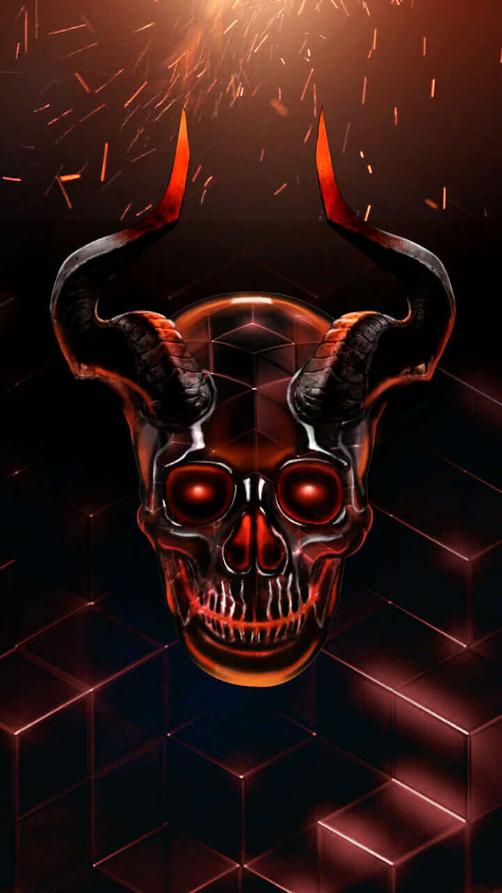 Beware Of The Evil Skull Background