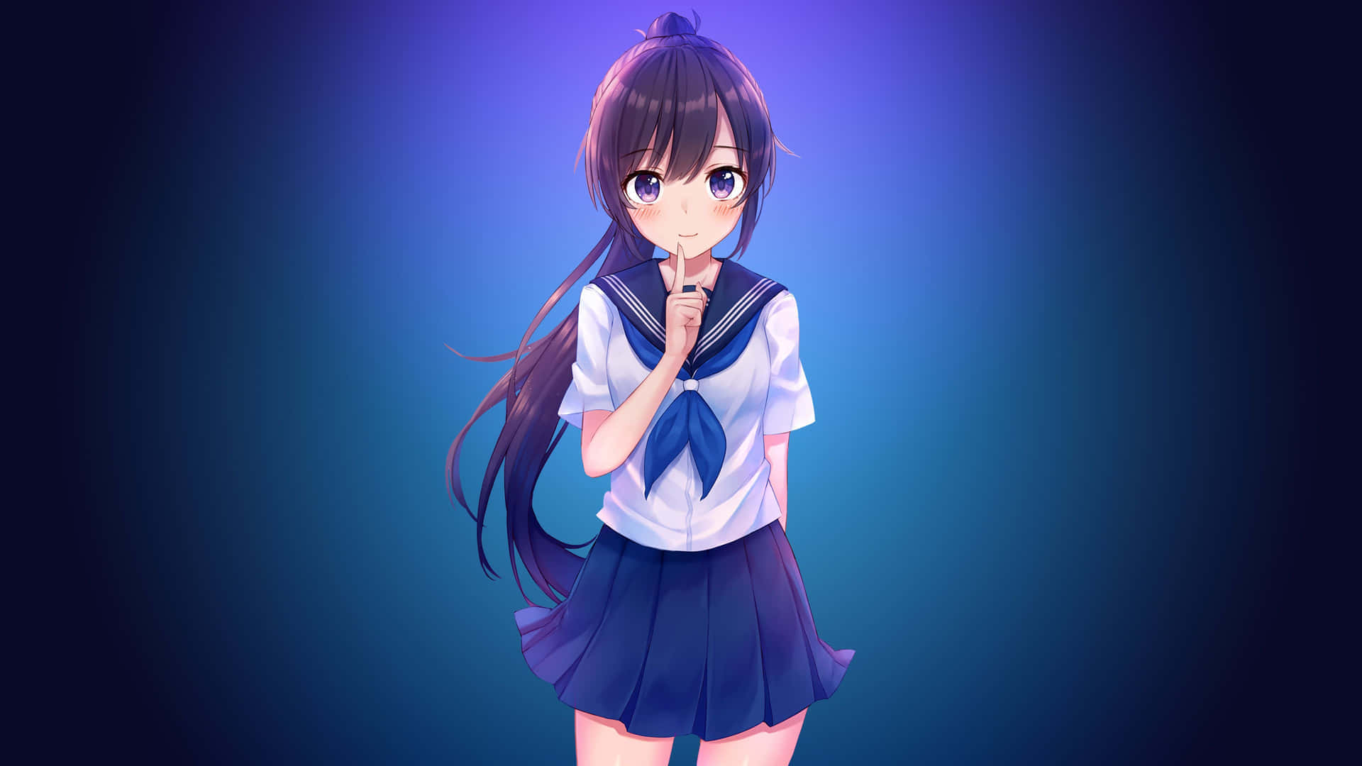 Beware The Sweet Temptation Of This Cute Devil Girl Background