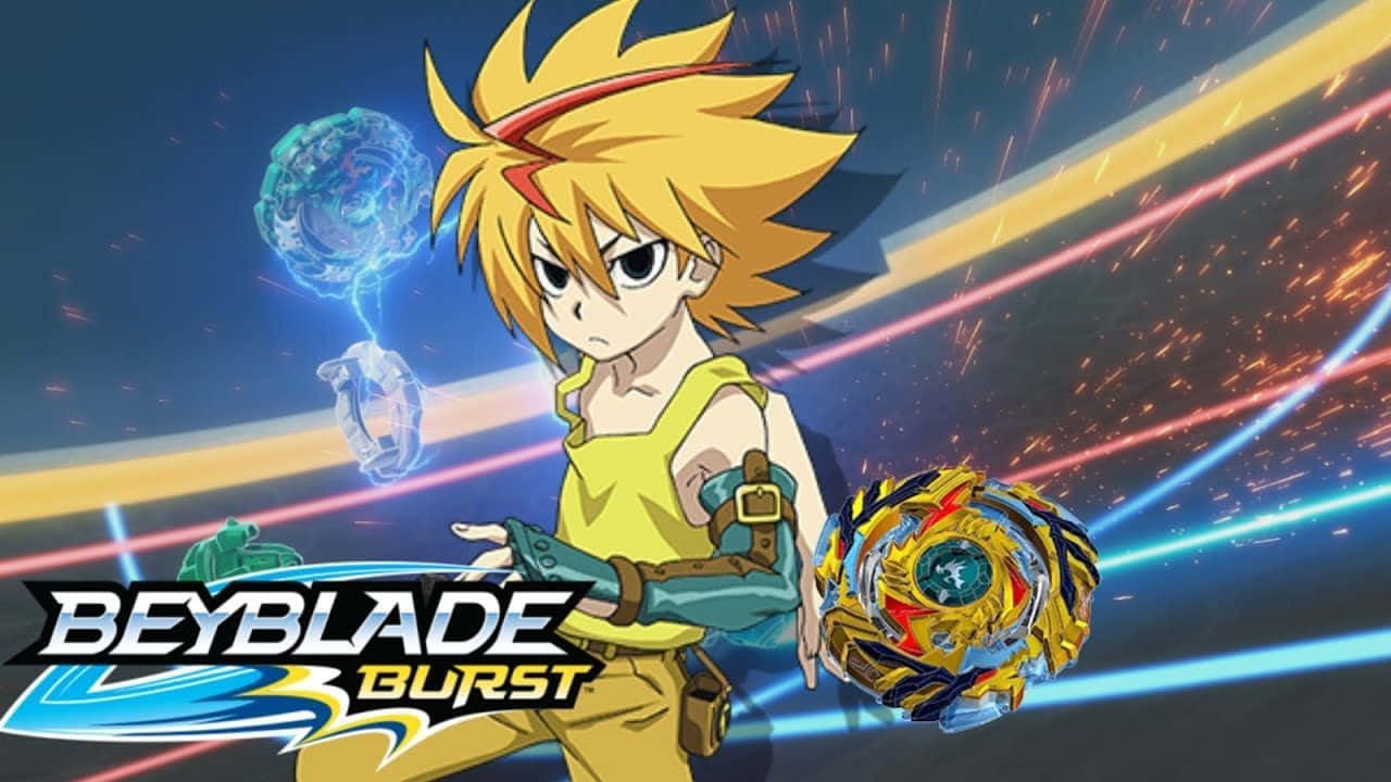Beyblade Blast - A Character With A Sword Background