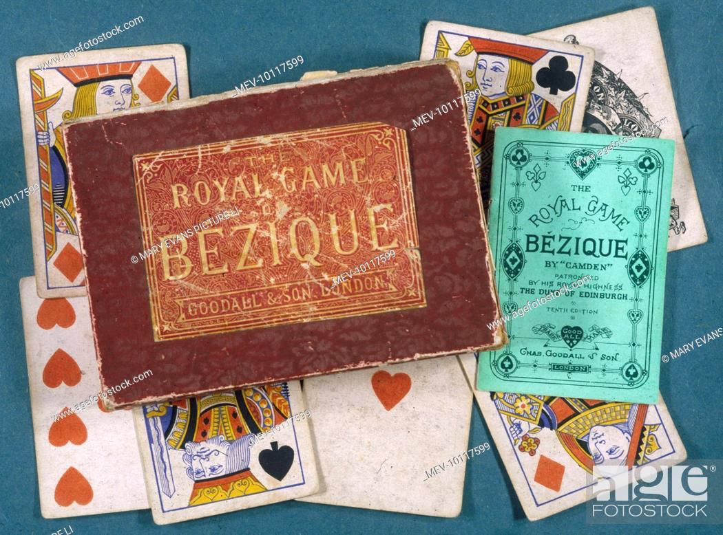 Bezique Box Old Cards Background