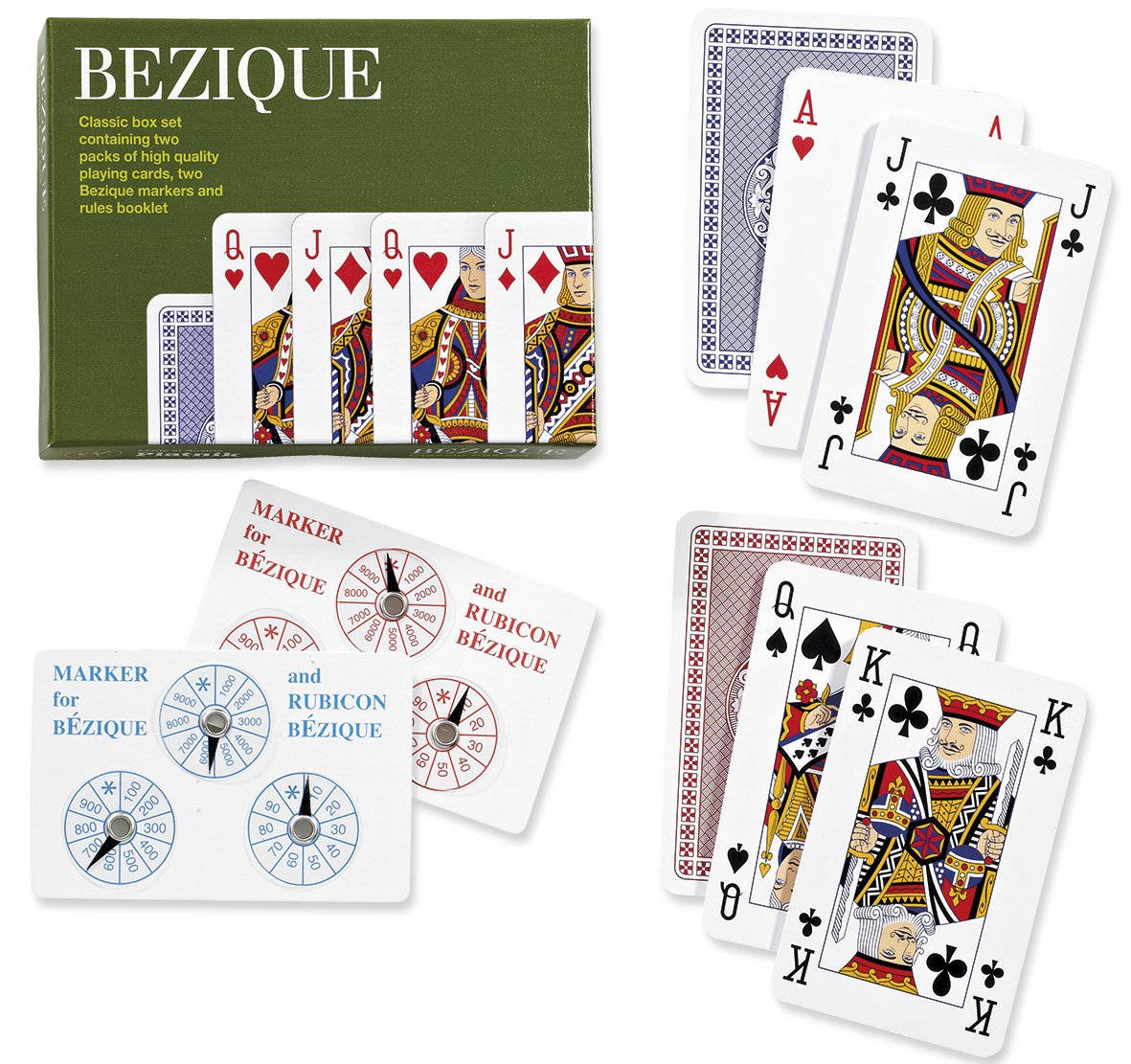 Bezique Cards Green Background