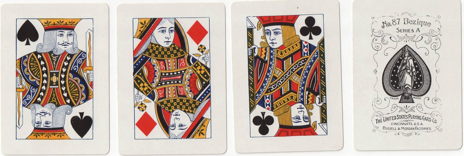 Bezique Playing Cards On Table