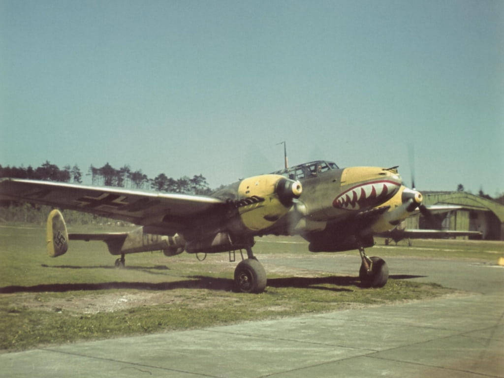 Bf 110 German Ww2 Fighters Old Photo Background