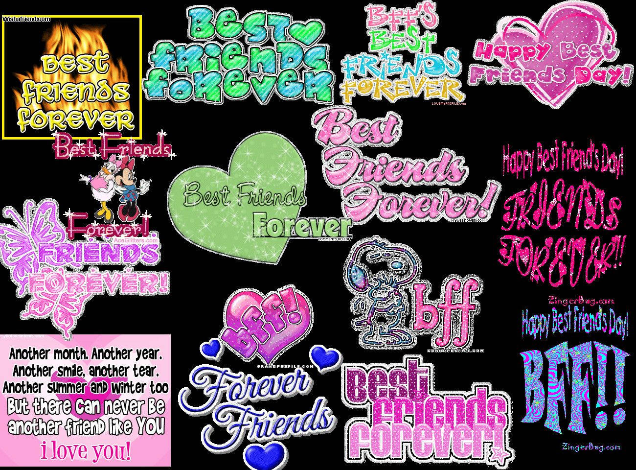 Bff Collage Best Friend Quotes Background