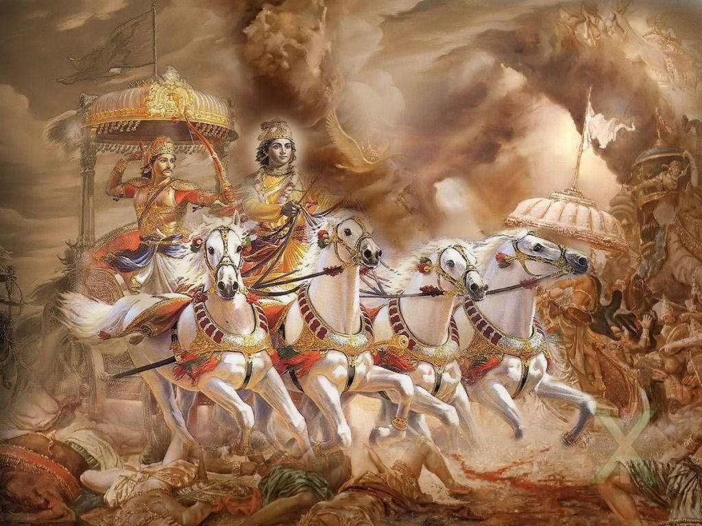 Bhagavad Gita Mahabharata Digital Artwork