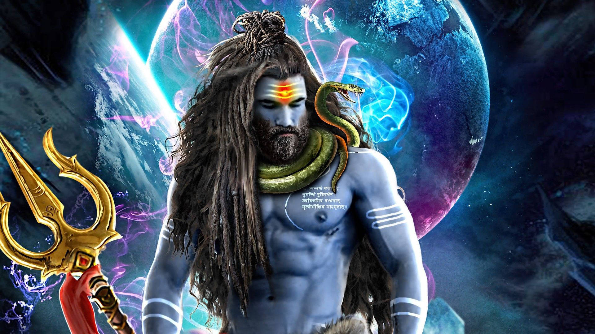 Bholenath Hd Shiva With Vasuki Background
