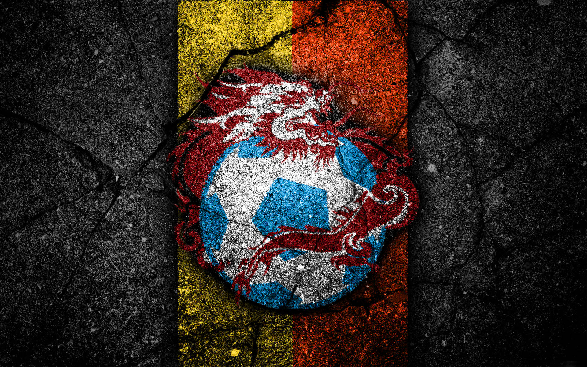 Bhutan National Team Stone Art Background