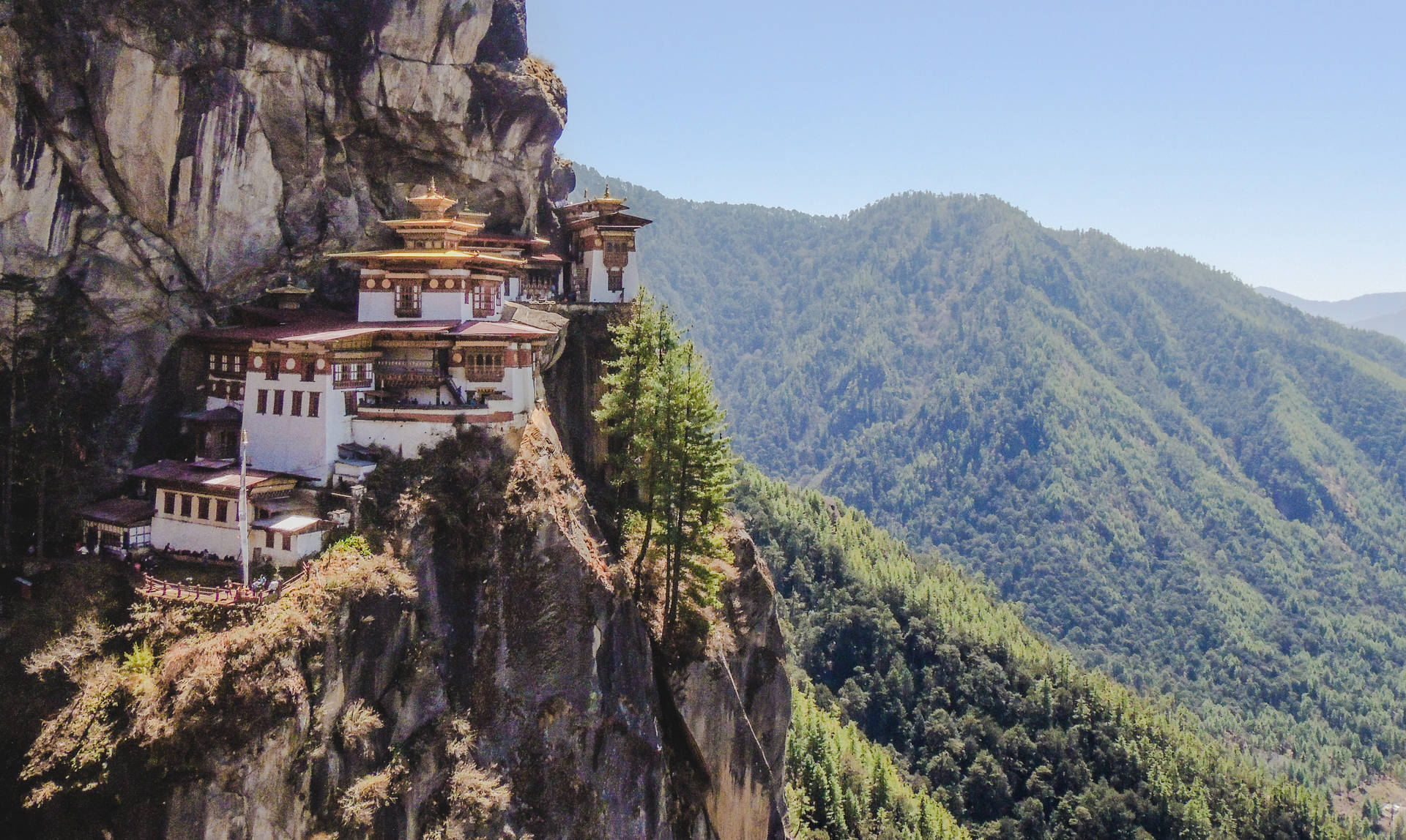 Bhutan Paro Temple Background