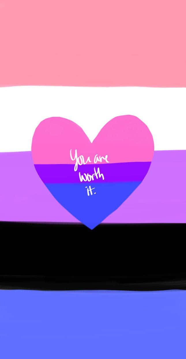 Bi Flag Heart Background