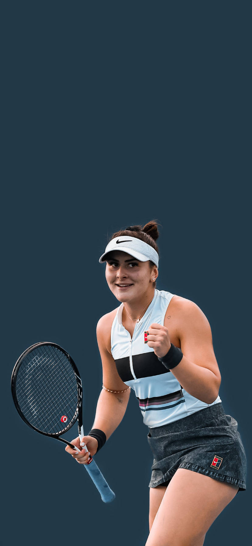 Bianca Andreescu Dark Blue Background Background