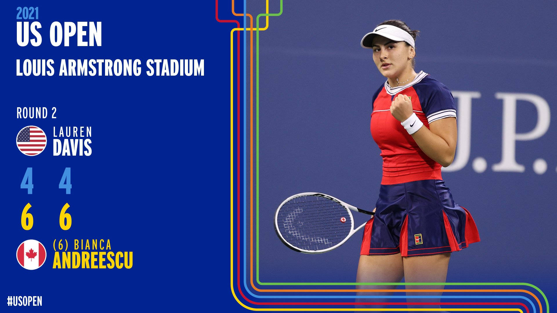 Bianca Andreescu Vs Lauren Davis Background