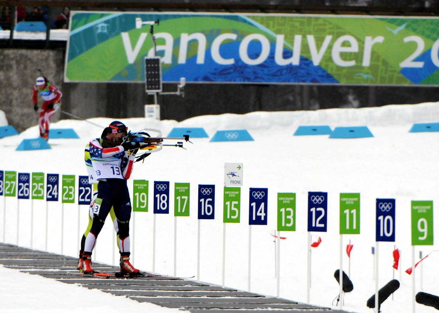 Biathlon Athlete Jeremy Teela In Action