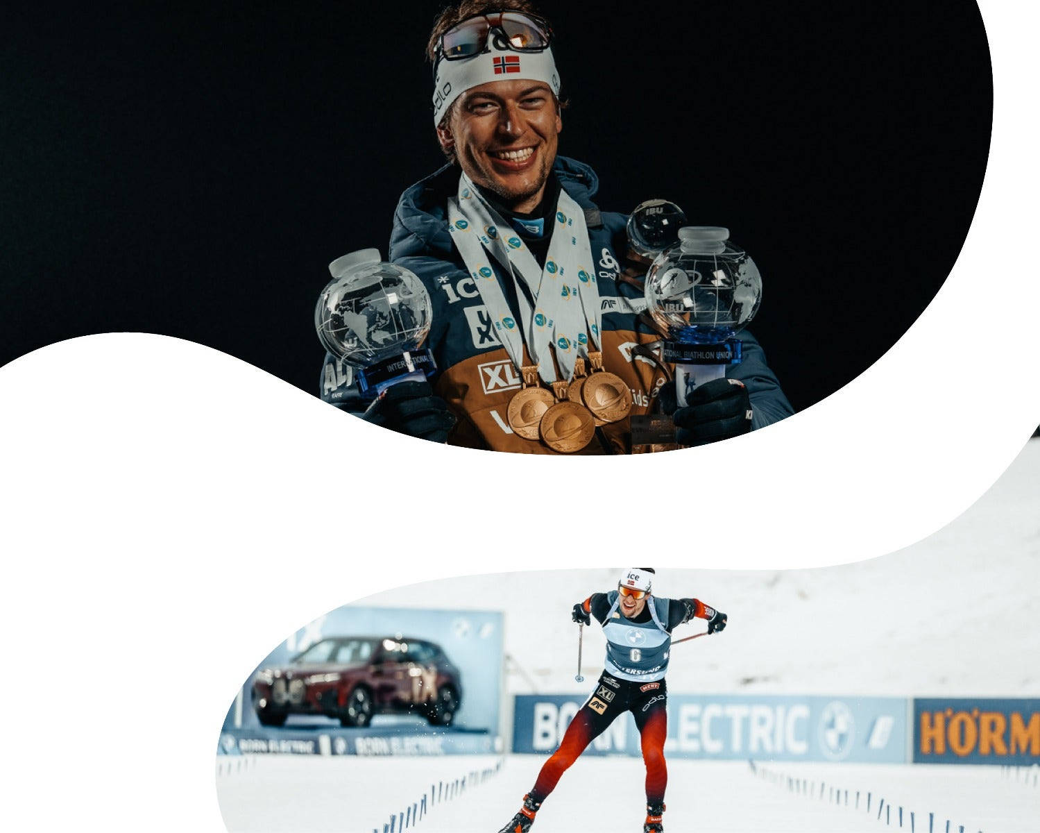 Biathlon Athlete Sturla Holm Laegreid Illustration