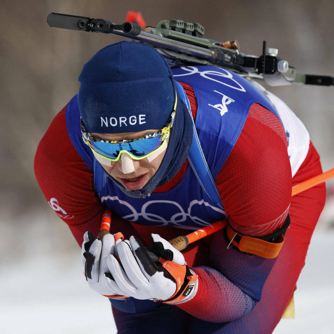 Biathlon Vetle Sjaastad Christiansen During 2022 Winter Olympics Background