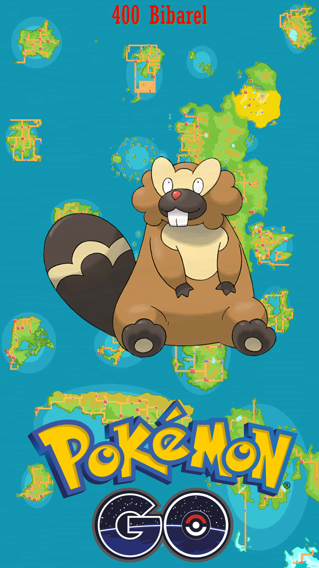 Bibarel Pokemon Go Poster Background