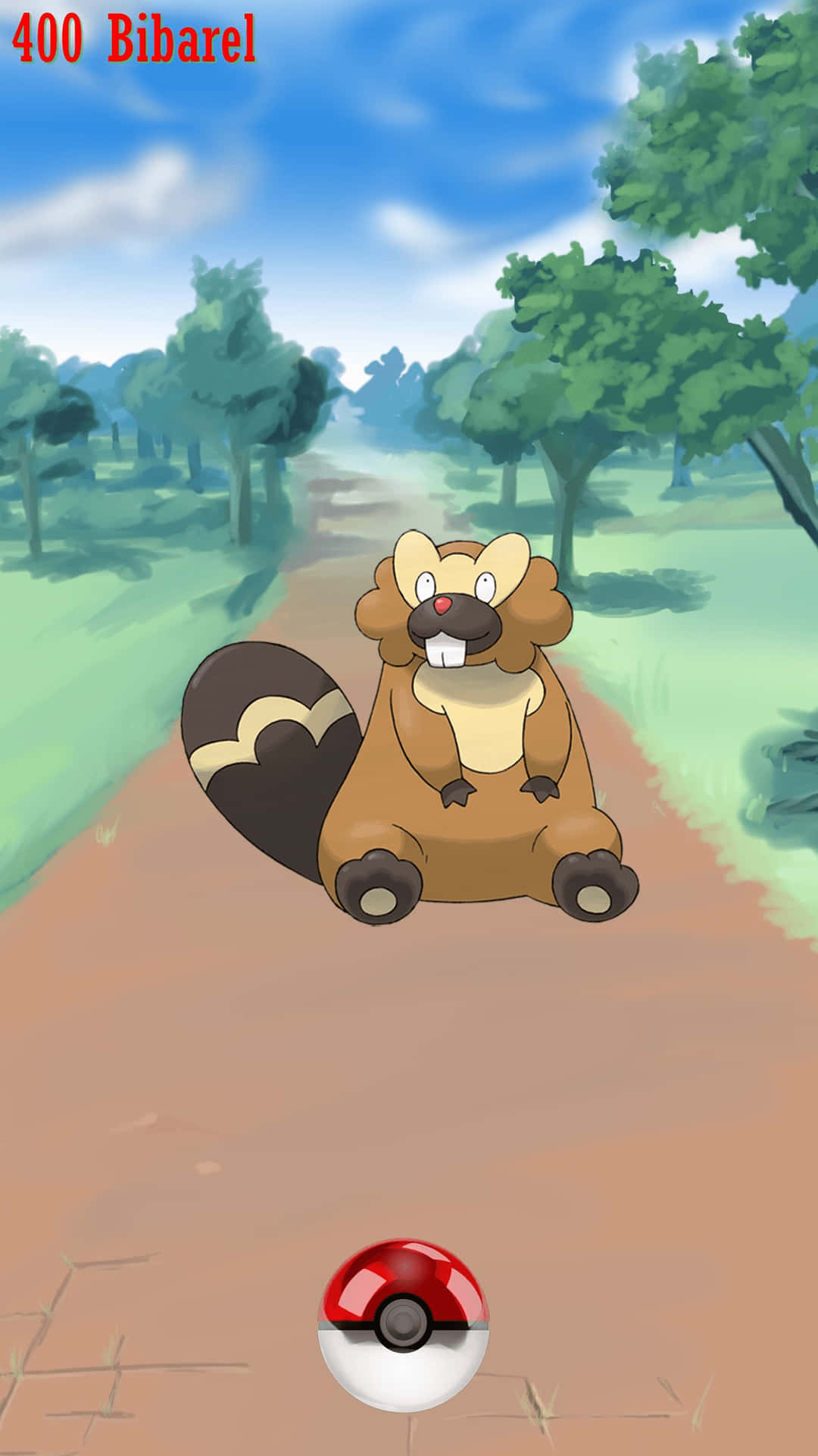 Bibarel With Pokeball Background