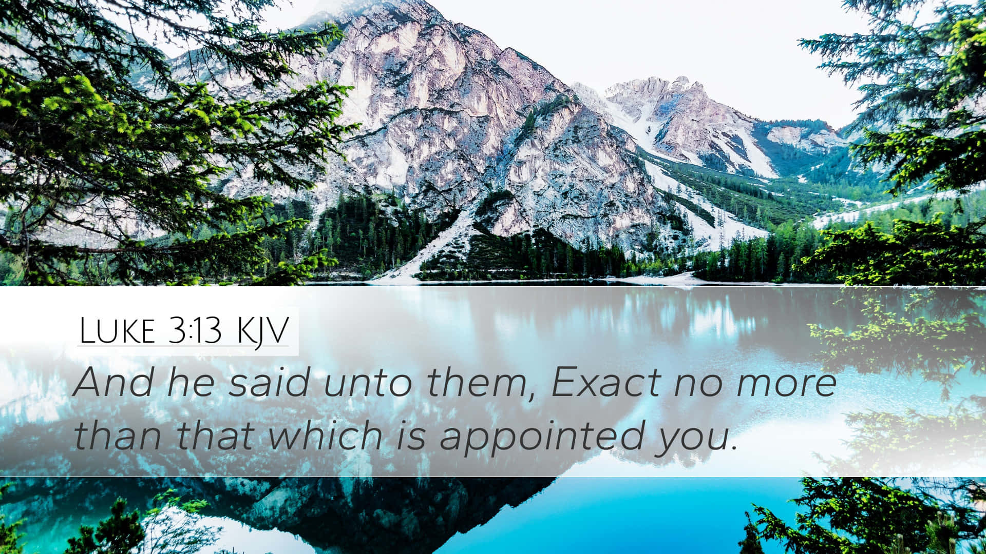 Bible Verse From Luck About Exact Things Appointed To You Background