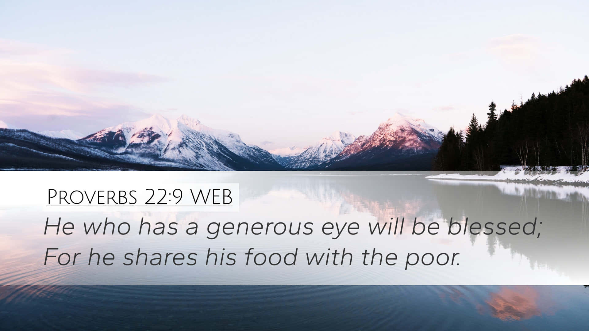 Bible Verse From Proverbs About Being Generous Background