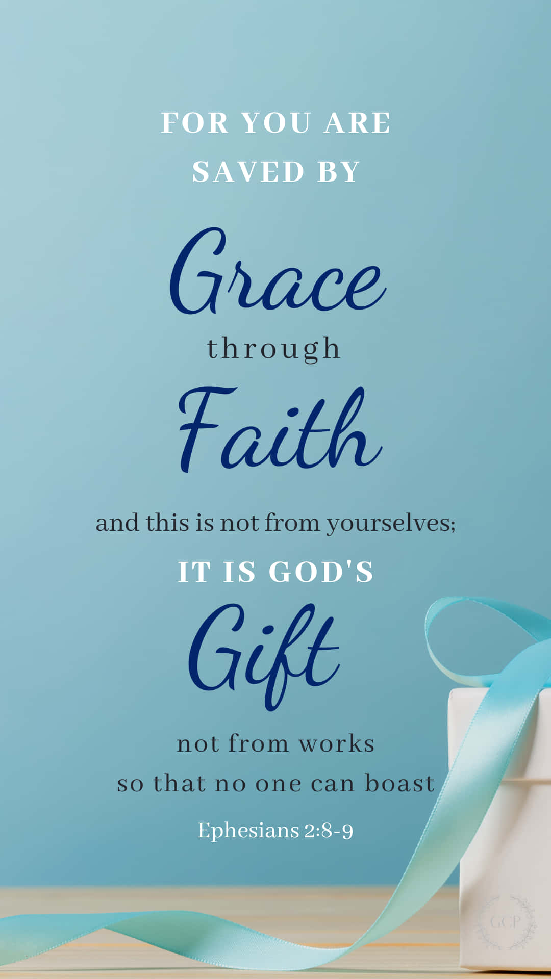 Bible Verse Phone Grace Faith And Gift Background