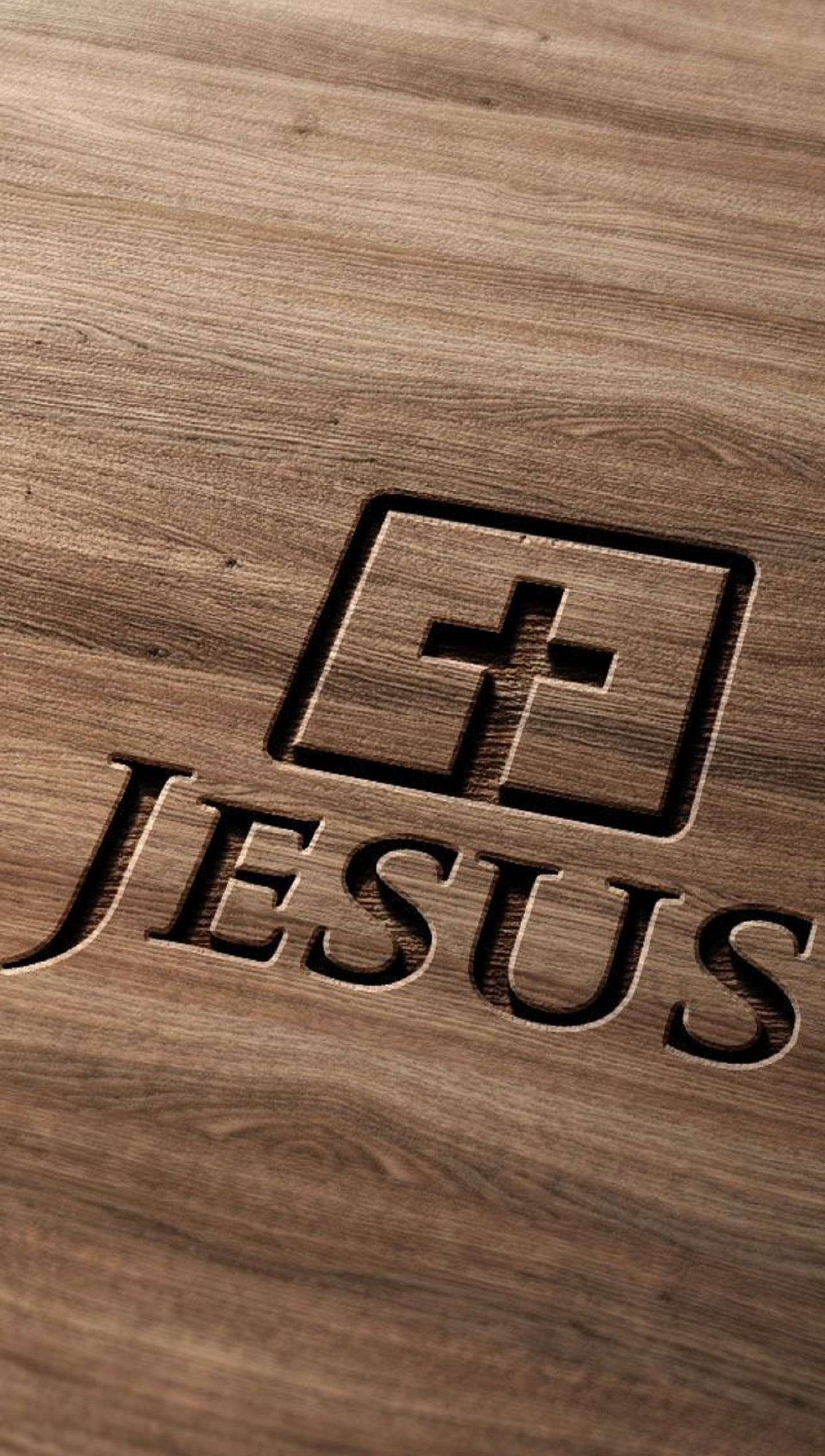 Biblical Jesus Wood Carving Background