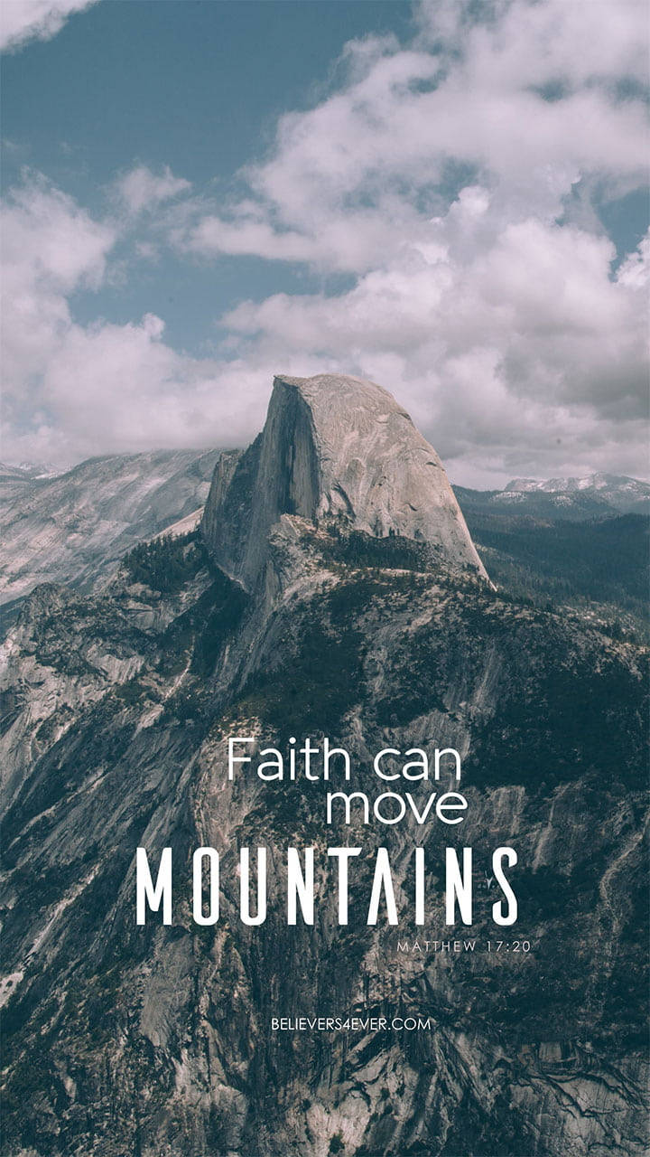 Biblical Mountains And Quote Background