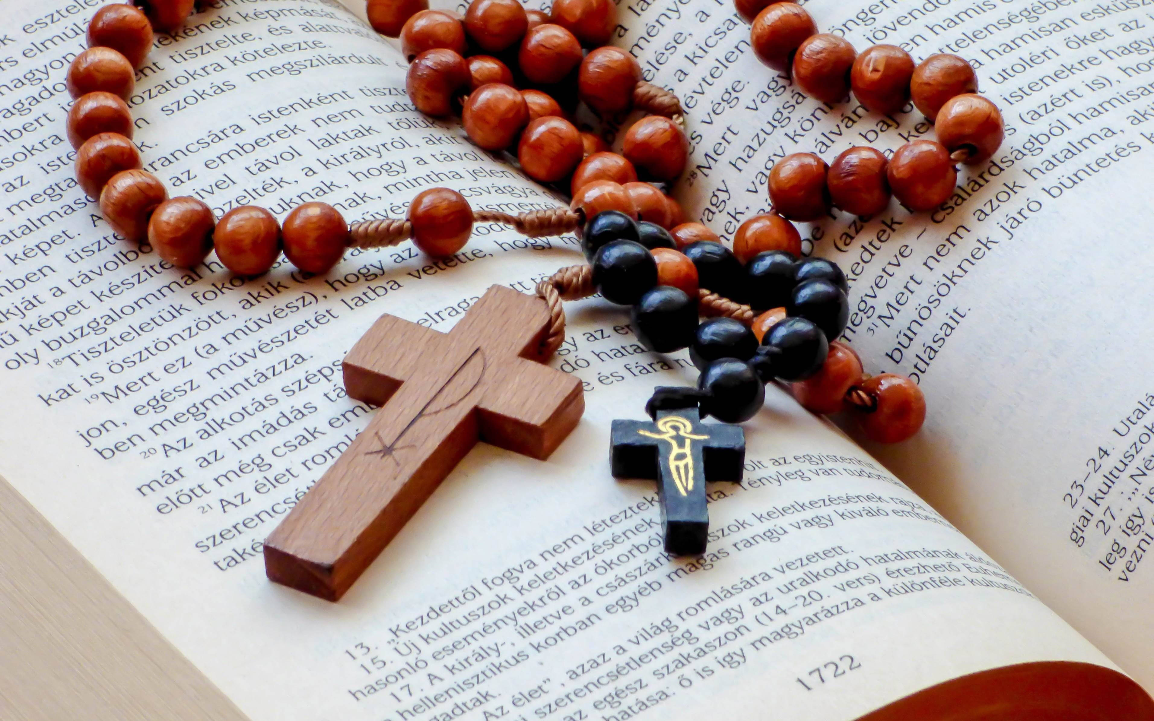 Biblical Rosary And Bible Background