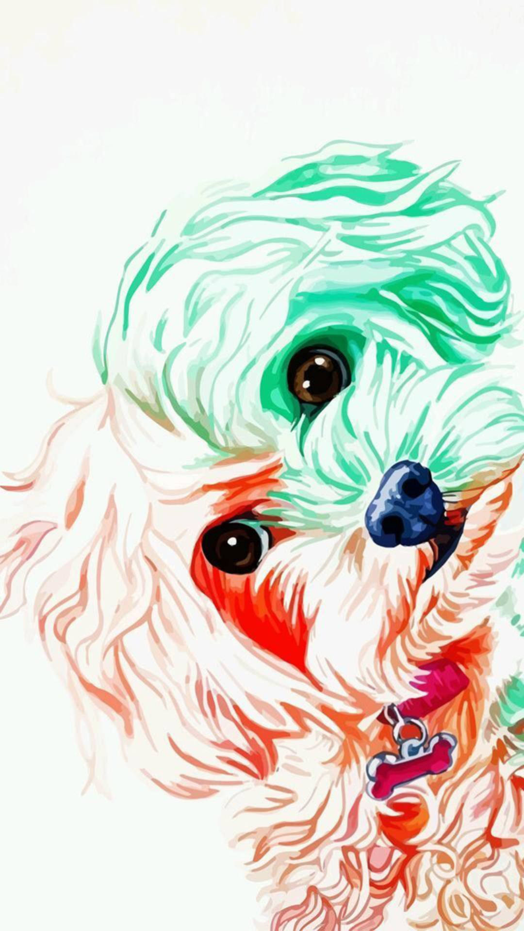 Bichon Frise Dog Art Background