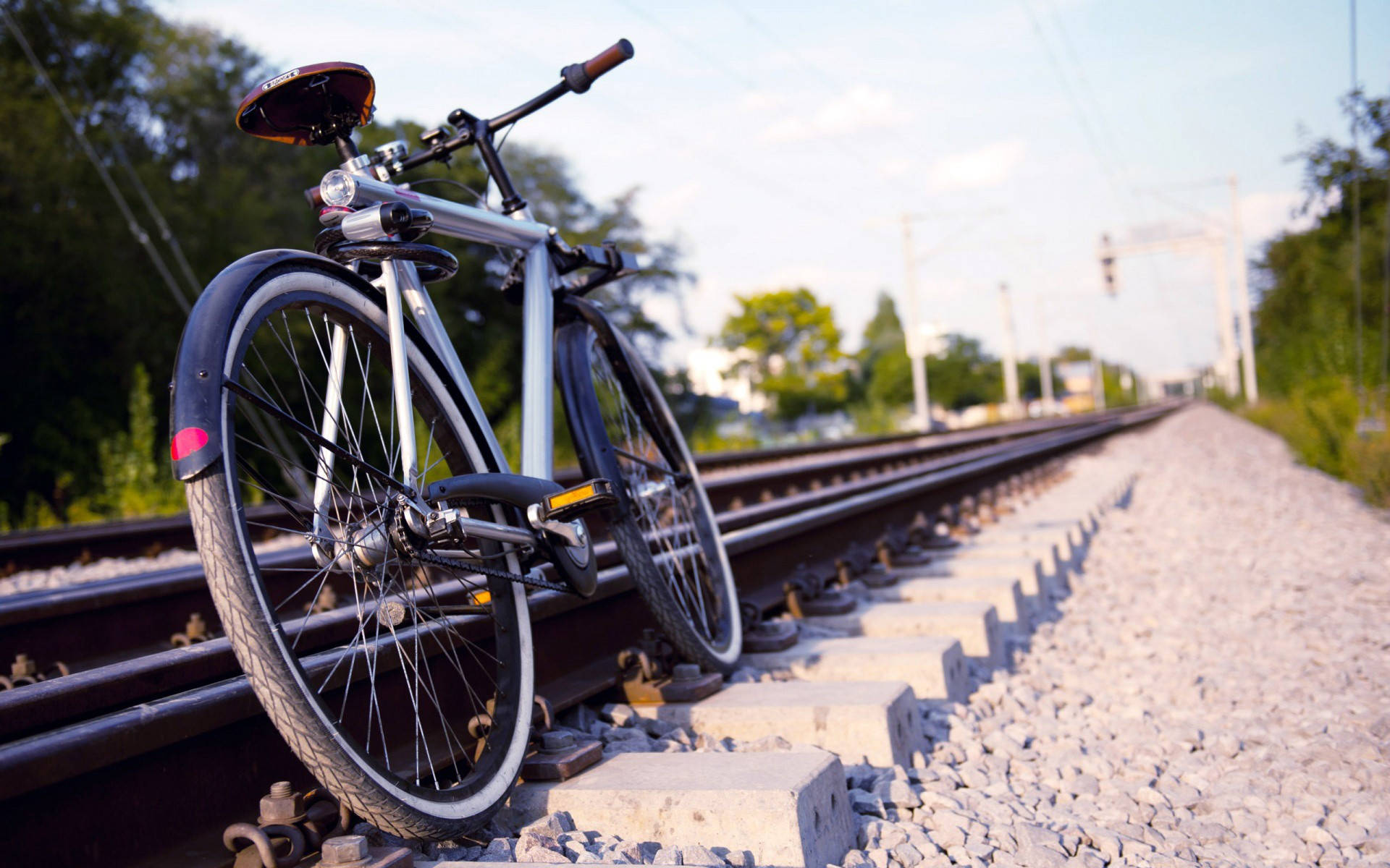 Bicycle By The Train Tracks