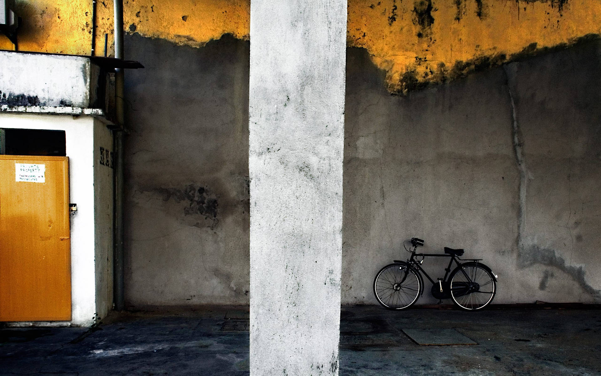 Bicycle In A Bare Building