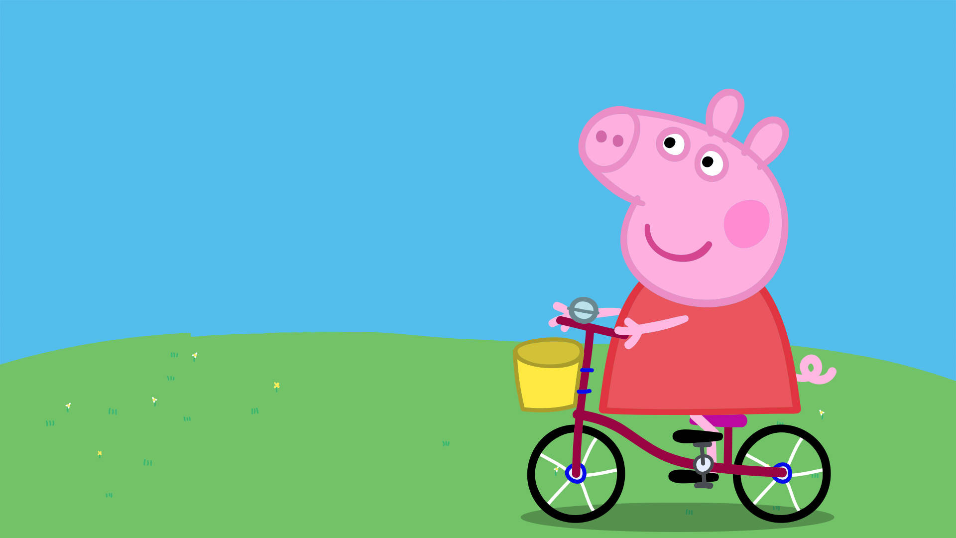 Bicycling Peppa Pig Background