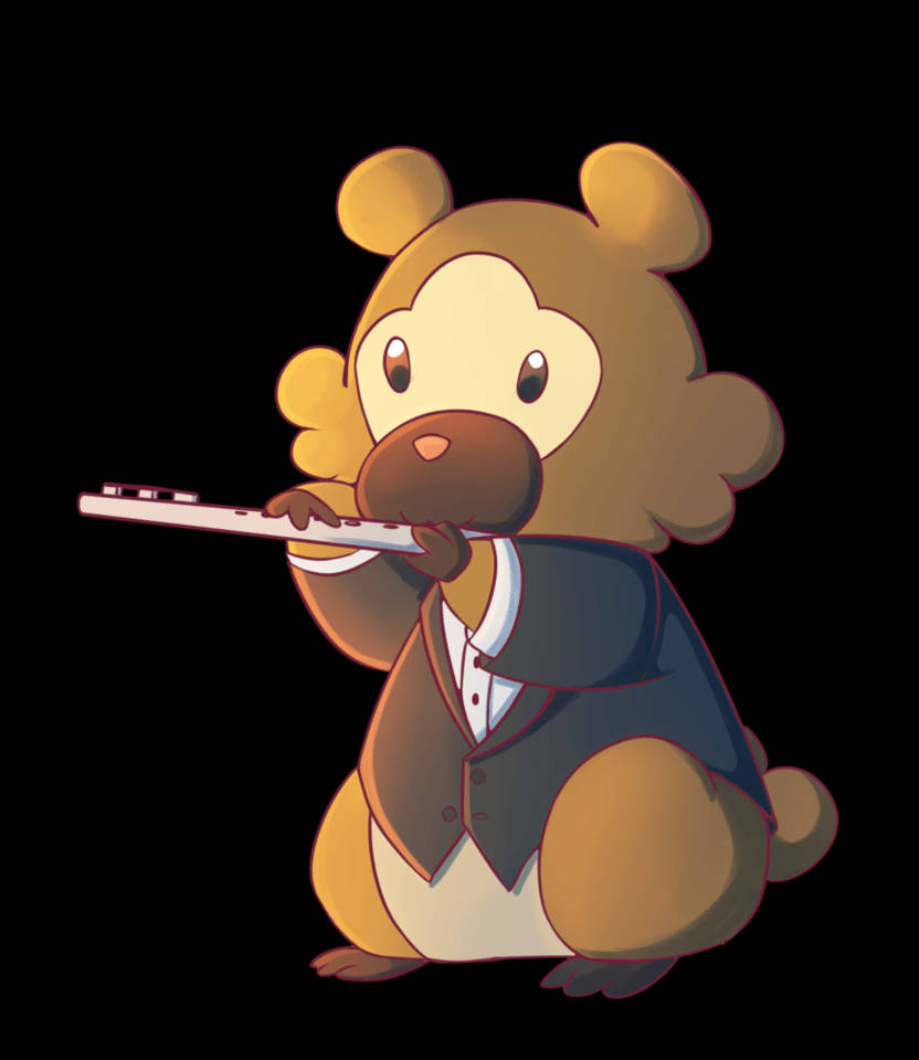 Bidoof As A Waiter Background