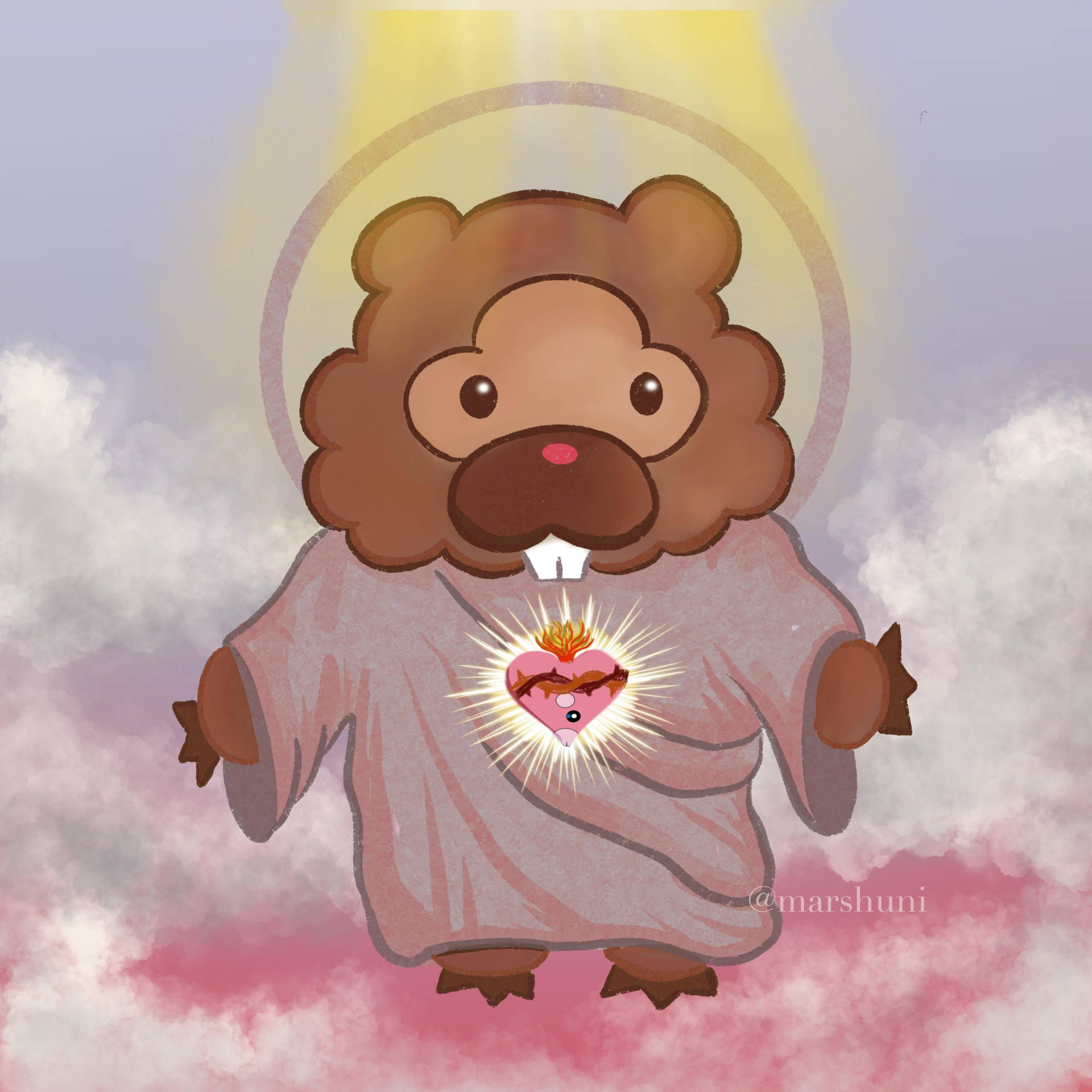 Bidoof As Jesus Background