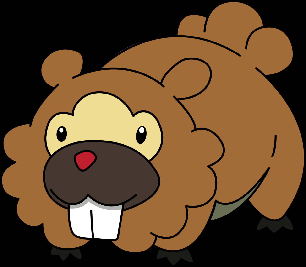 Bidoof On All Fours Background