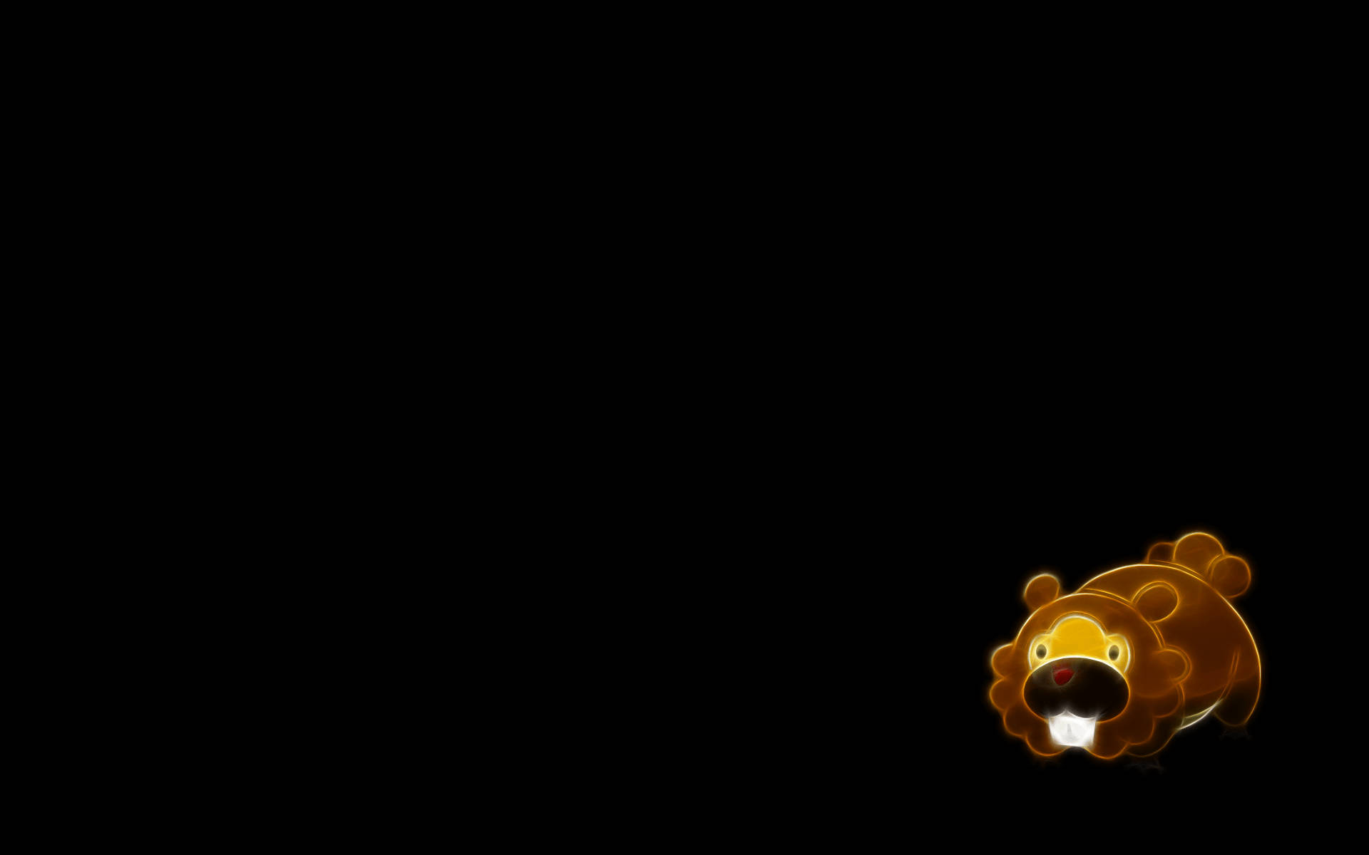 Bidoof On Black Background