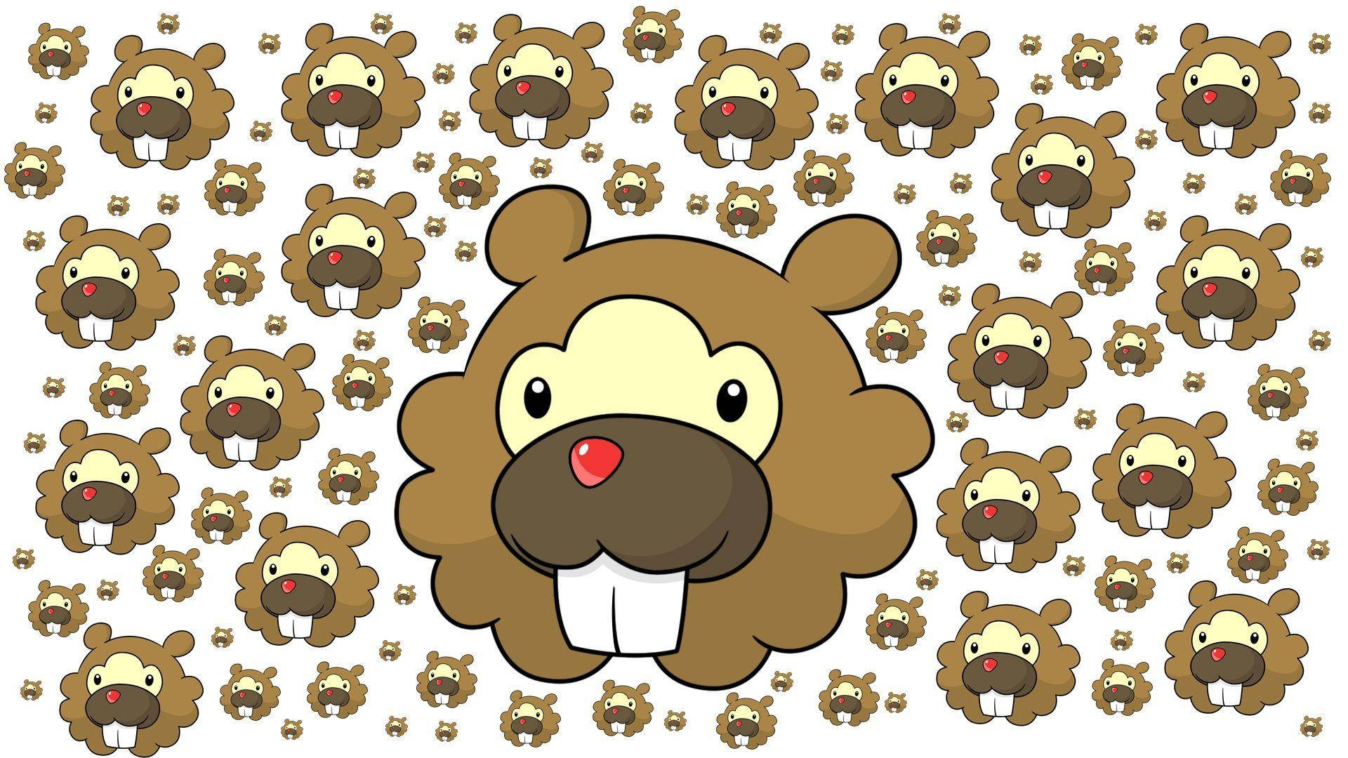 Bidoof Pattern Background