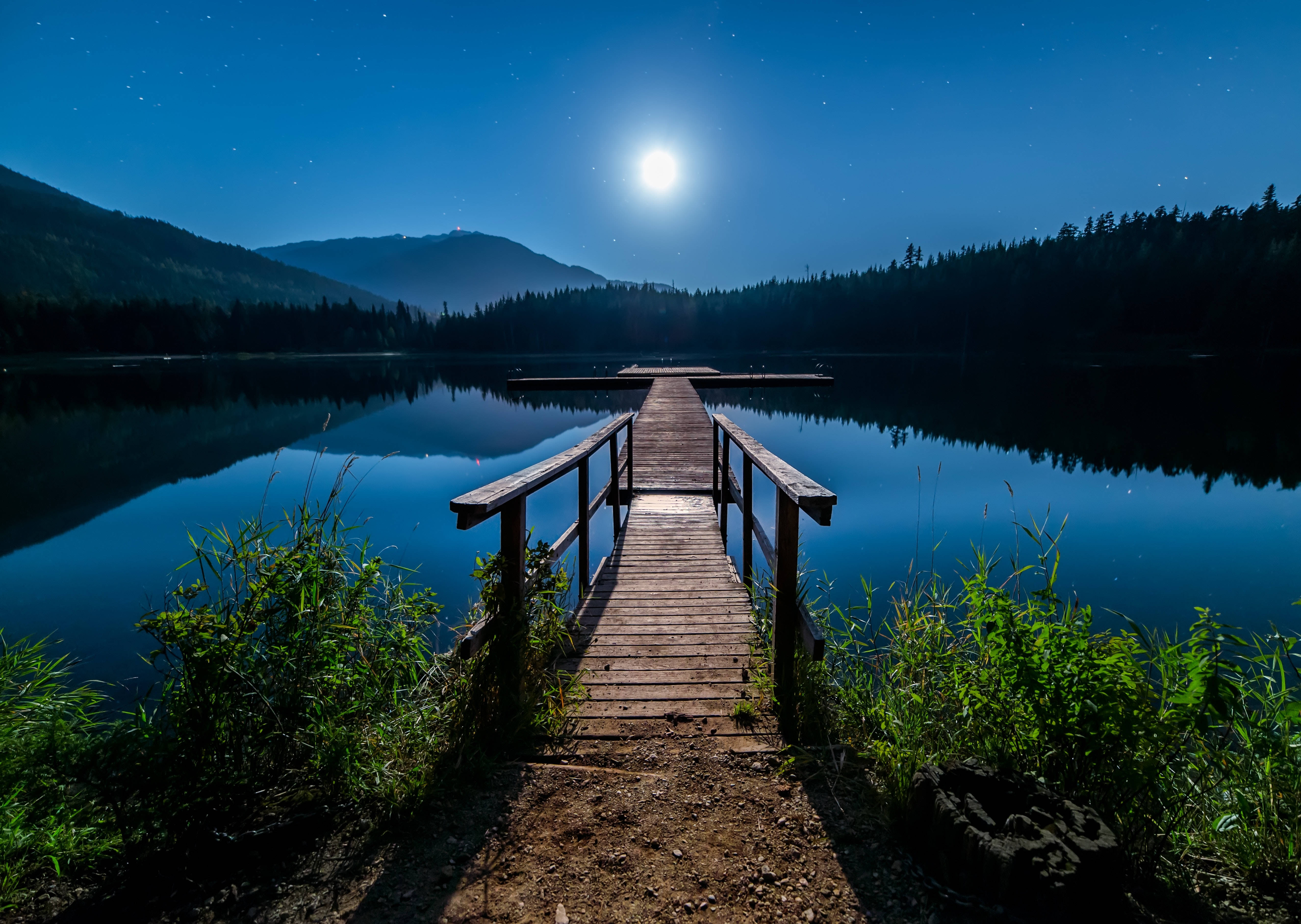 Big 3d Desktop Brown Wooden Dock Background