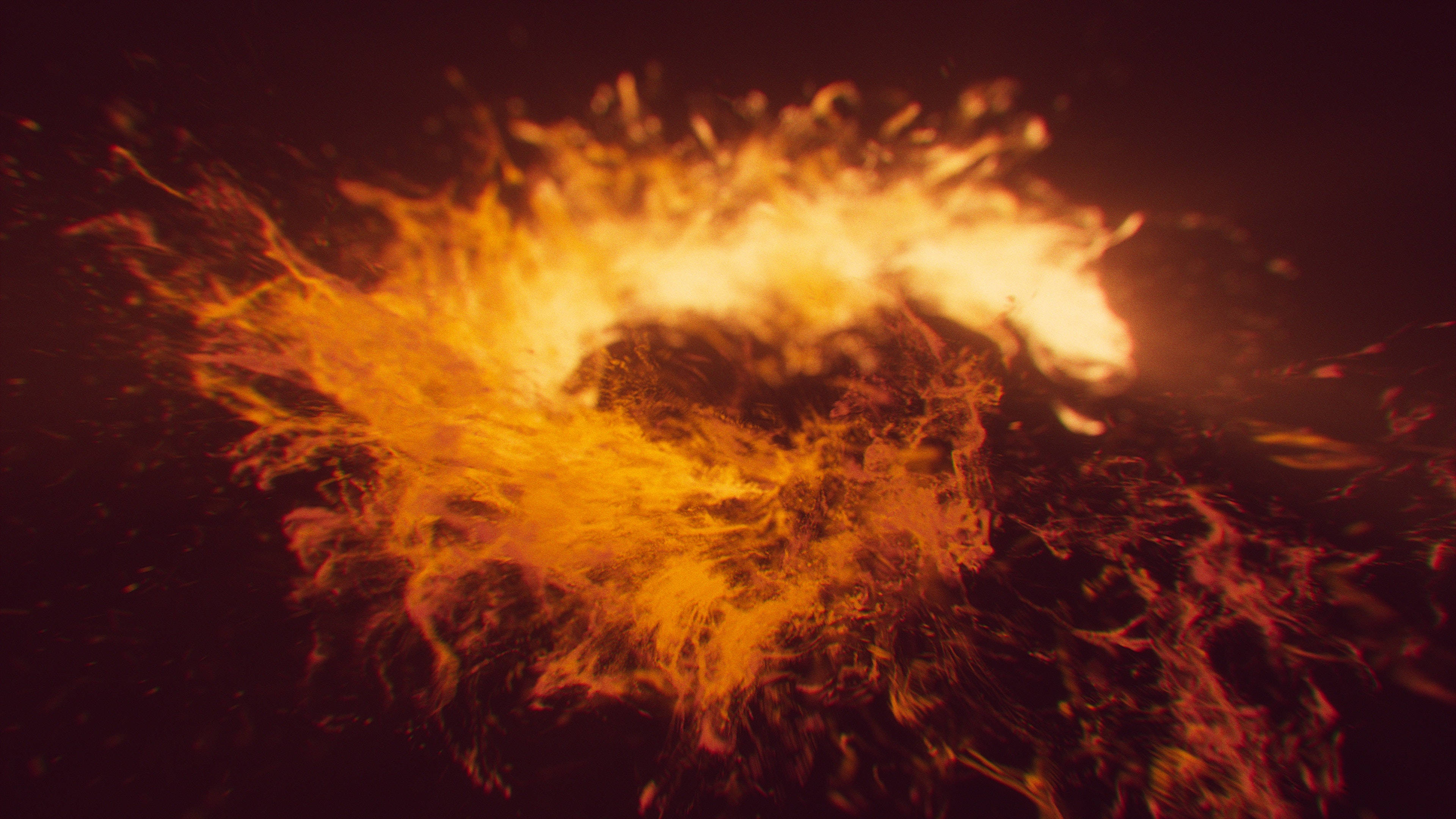 Big 3d Desktop Fire Close-up Background