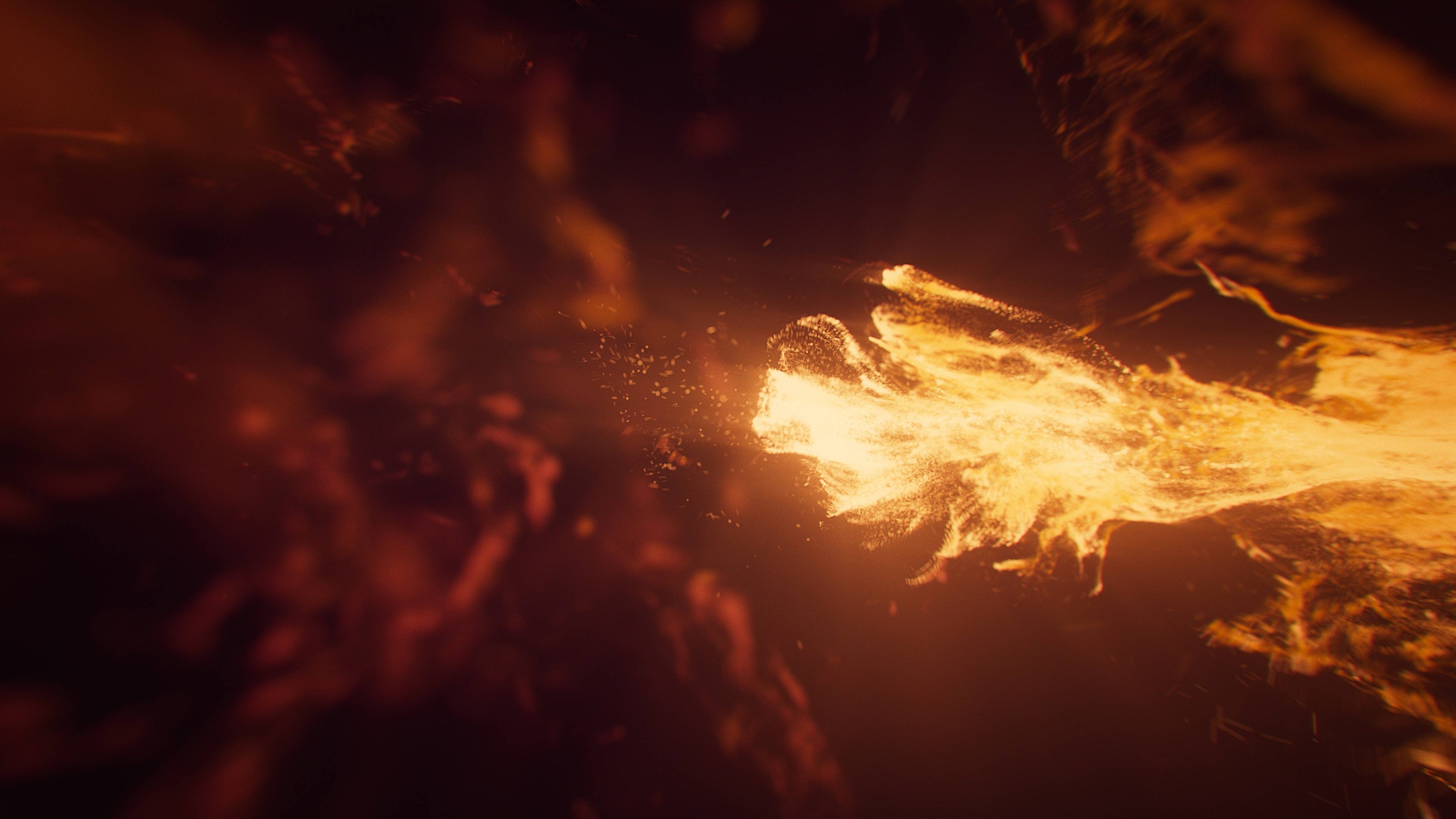 Big 3d Desktop Fire Background