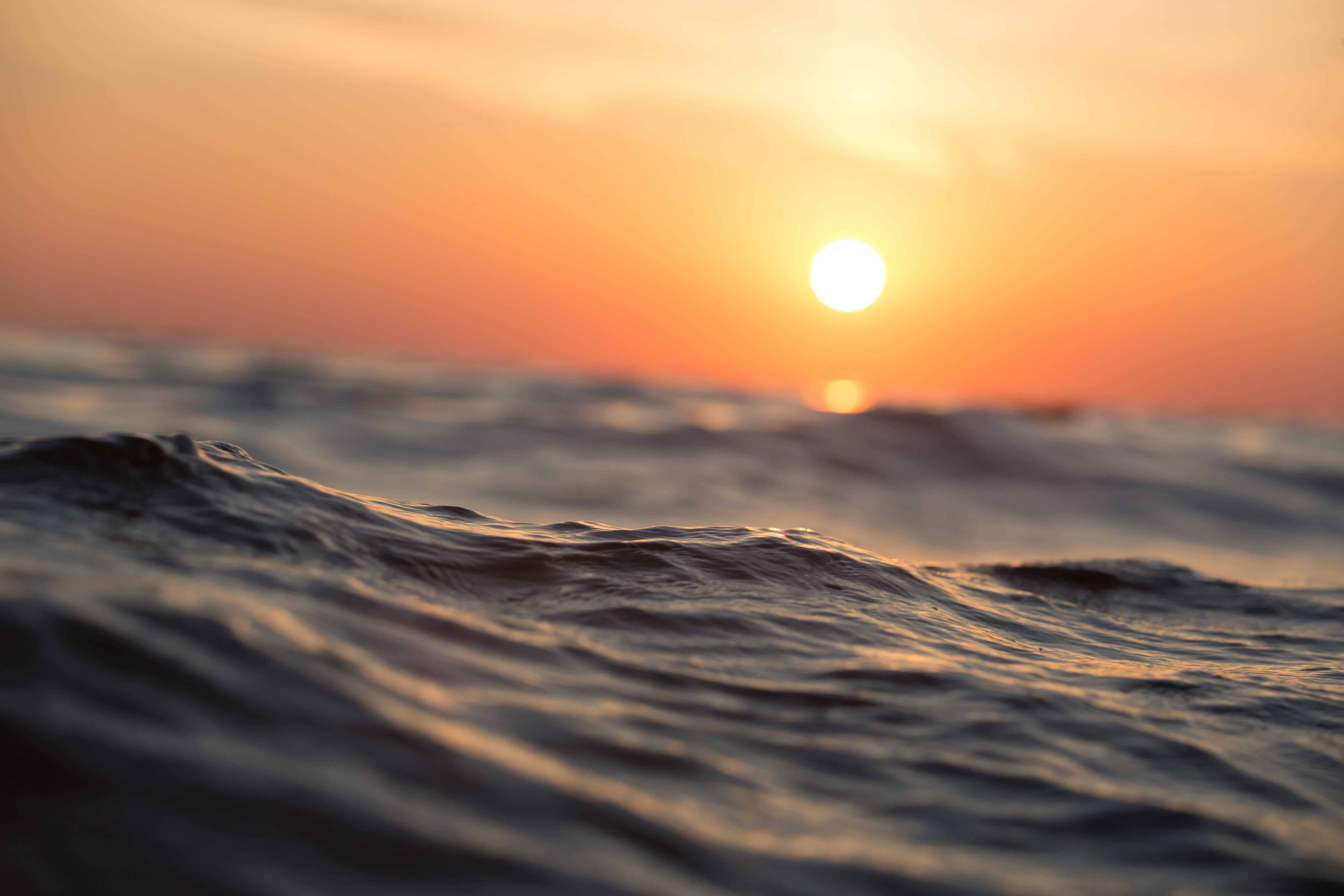 Big 3d Desktop Ocean Golden Hour Background