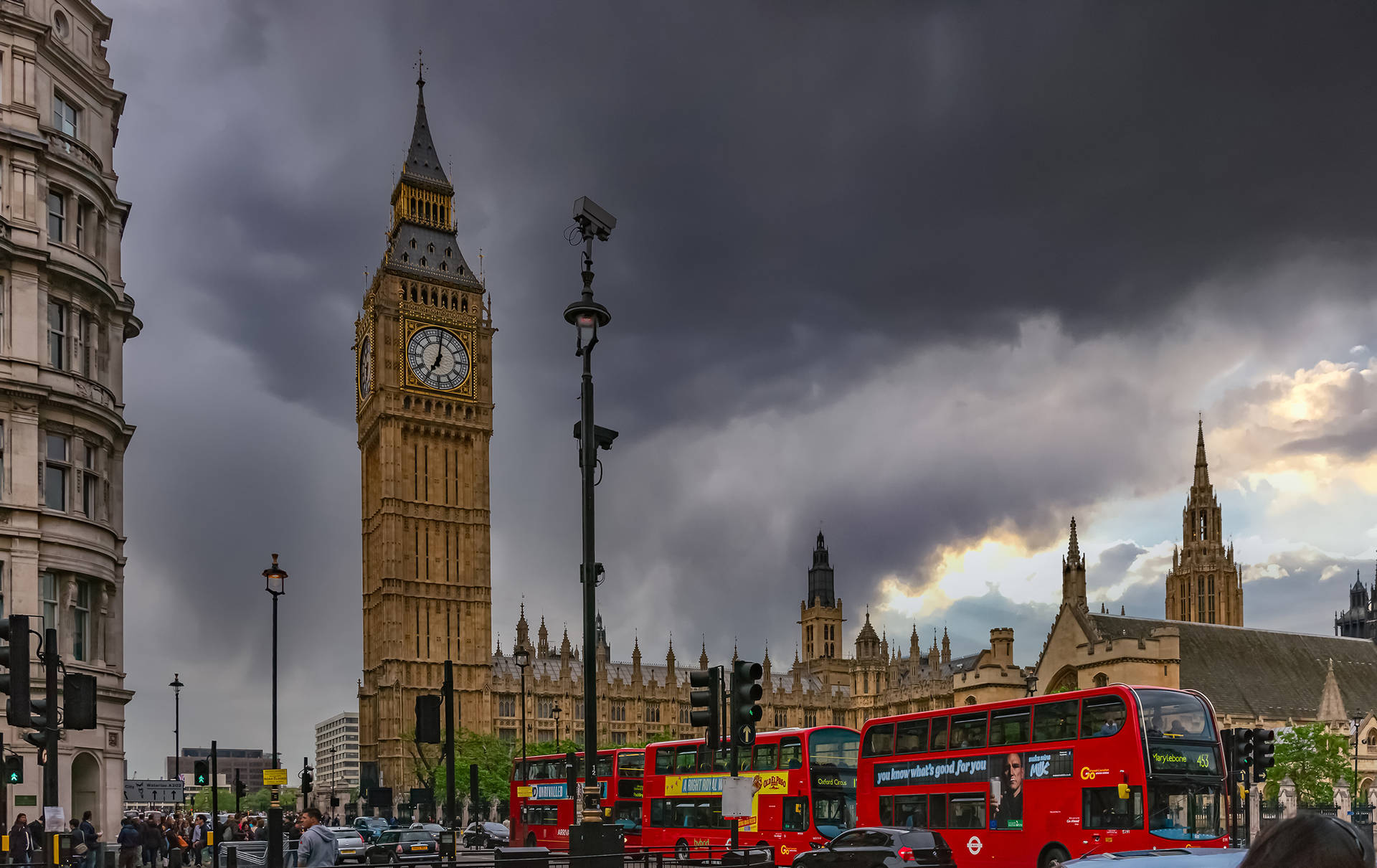 Big Ben And Storm Clouds