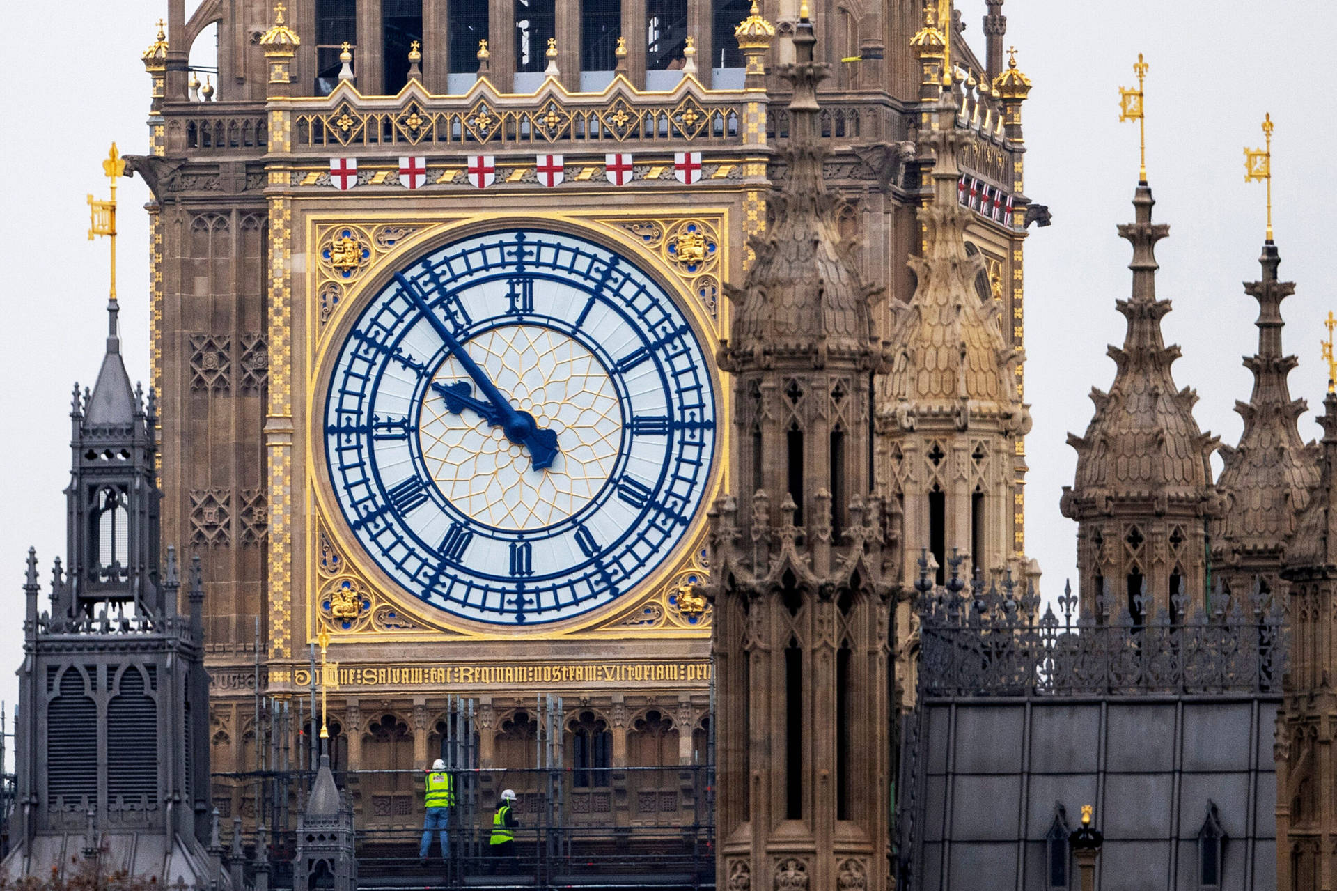 Big Ben Clock Closeup Background