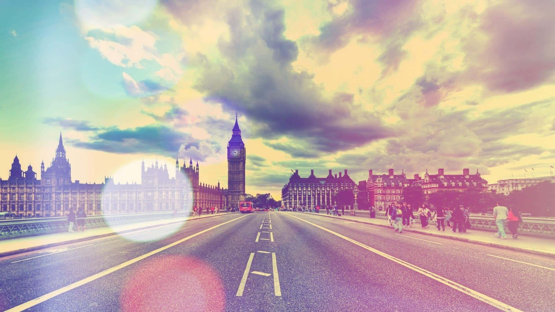 Big Ben Road Tumblr Laptop Background