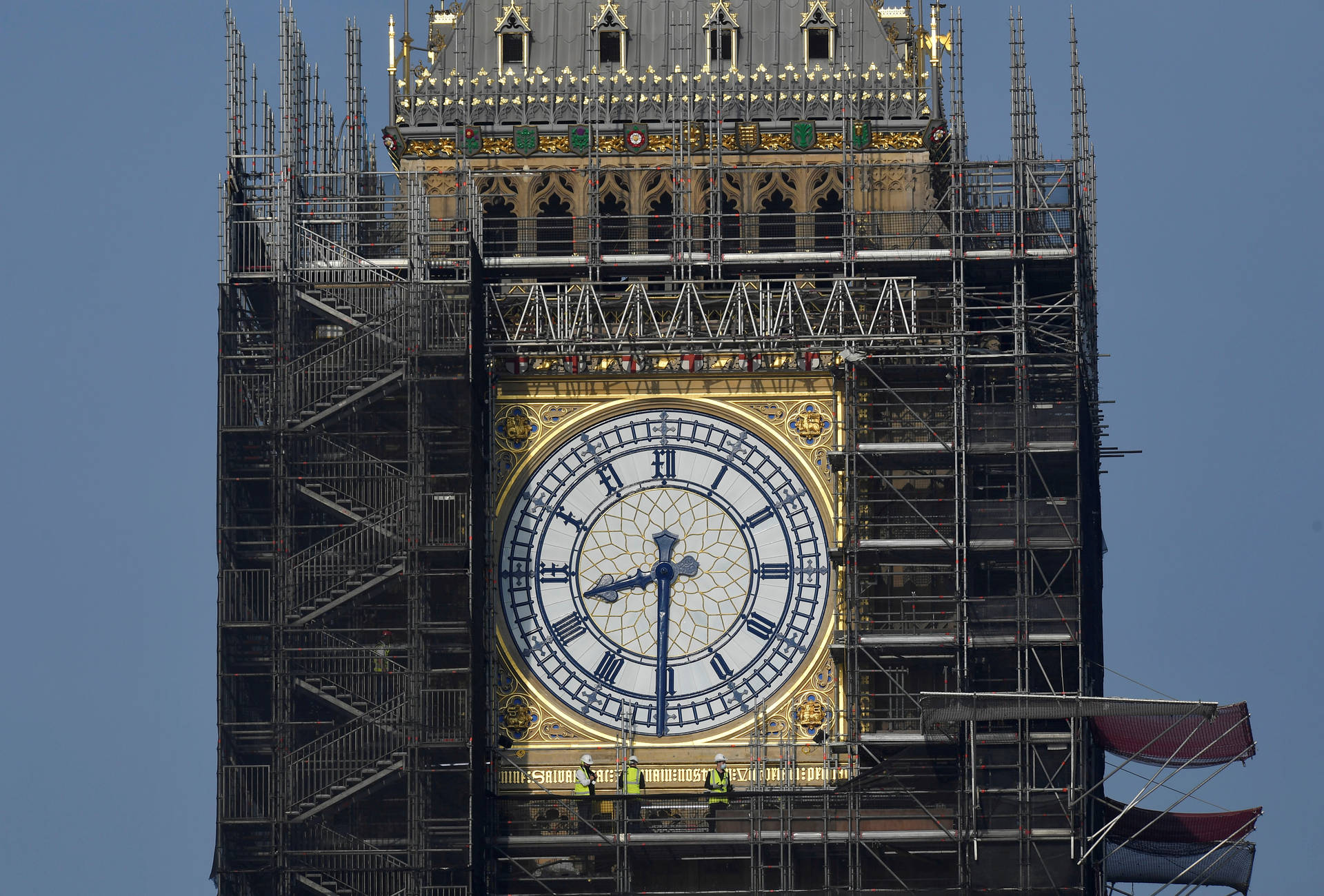 Big Ben's Scaffolding Background