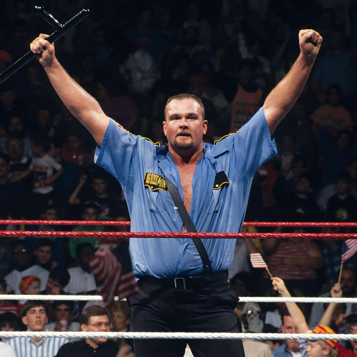 Big Boss Man Arms Up Background