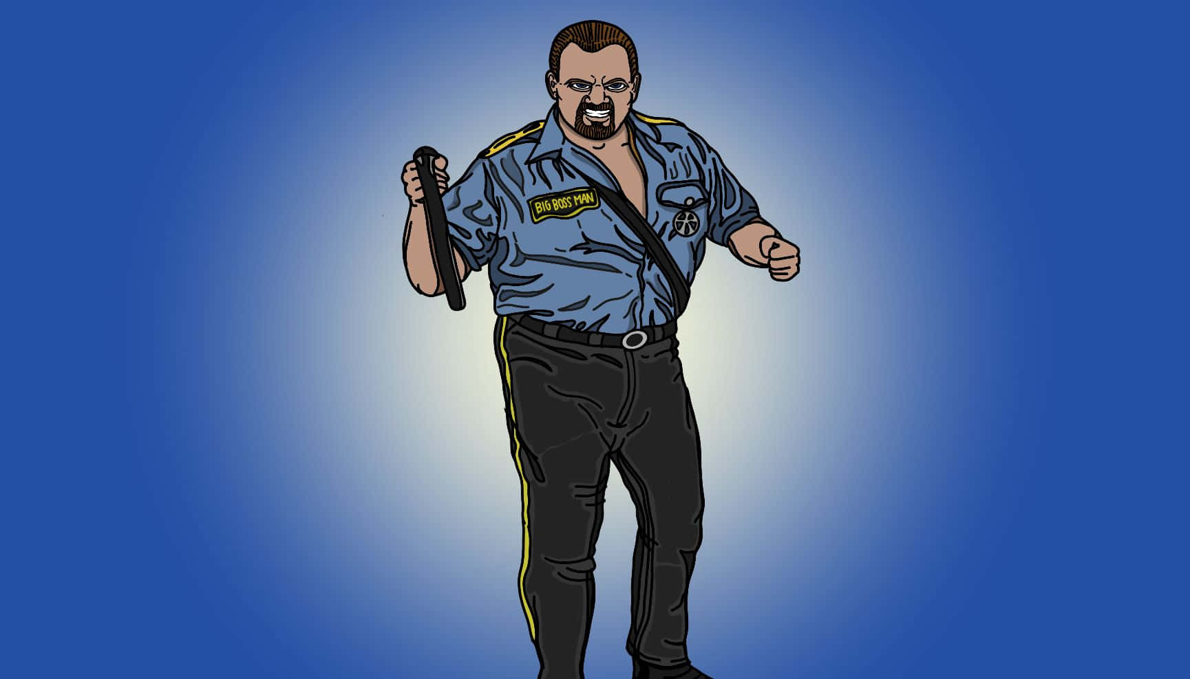 Big Boss Man Illustration Background