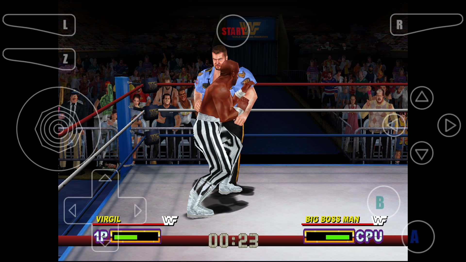 Big Boss Man Wrestling In Wwe Background